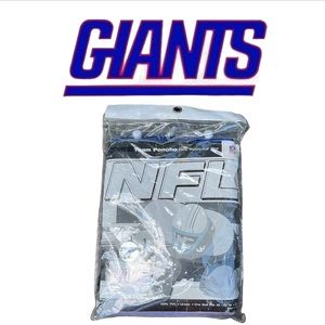 Official NFL New York Giants Team Poncho 100% PVC Vinyl (52”W x 80”L) Sealed